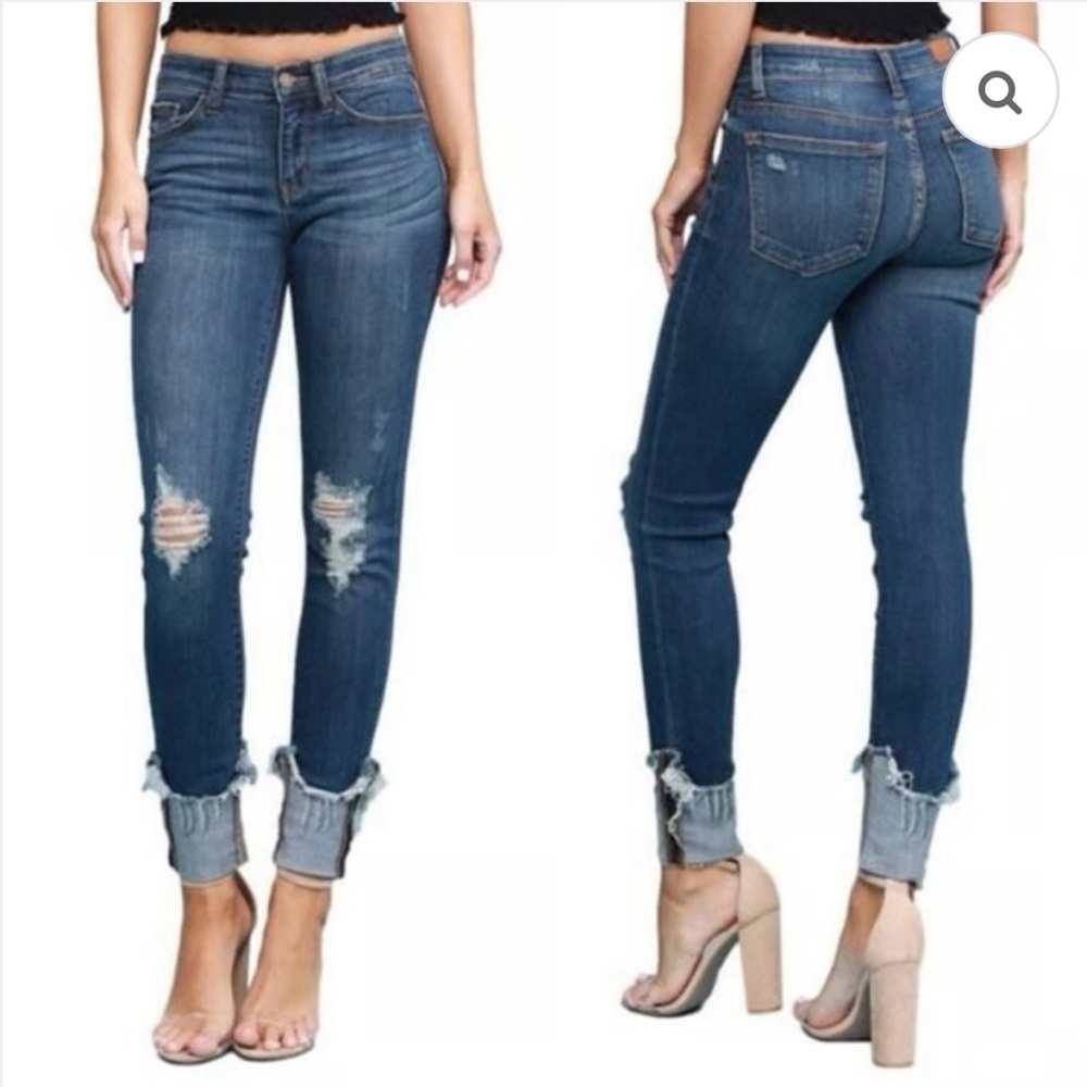 Judy Blue Skinny Fit Distressed Ankle Jeans Size 13 / 31 Excellent condition